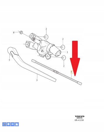 Pióro tylnej wycieraczki Volvo OE 31349857