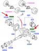 ŁOŻYSKO TYLNEGO MOSTU FORD TRANSIT MK5 MK6 4718688 _ 3C11-4C074-AA