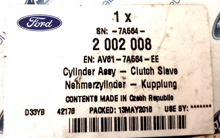 WYSPRZĘGLIK FORD FOCUS FIESTA CMAX 1.5-1.6 EB_2002008_AV61-7A564-EE