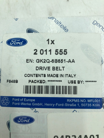 PASEK ROZRZĄDU POMPY OLEJU FORD TRANSIT MK8 EGDE 2