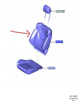 POKRYCIE OPARCIA FOTELA LEWY PRZÓD FOCUS Mk3 2021332 _ G1EY-A64417-AB1GHE