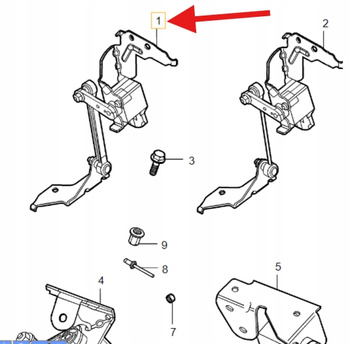 CZUJNIK POZIOM XENON PRZÓD VOLVO S40 V50 2002- C70 C30 2007- OE 30659018