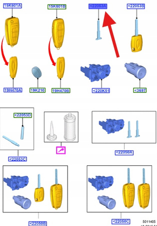 GROT PILOTA FORD C-MAX FOCUS KUGA MONDEO OE 1520330 _ 7S7A-22053-AA