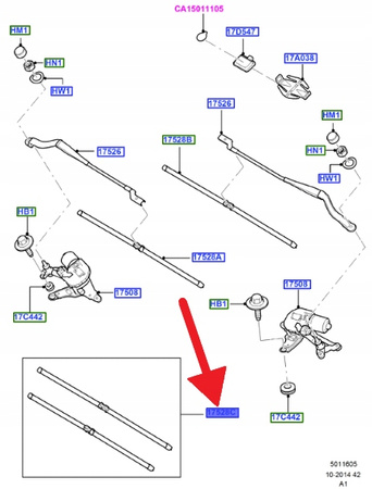PIÓRA WYCIERACZEK PRZÓD FORD S-MAX GALAXY 2006- OE 2123403 _ GM2J-S17528-DA