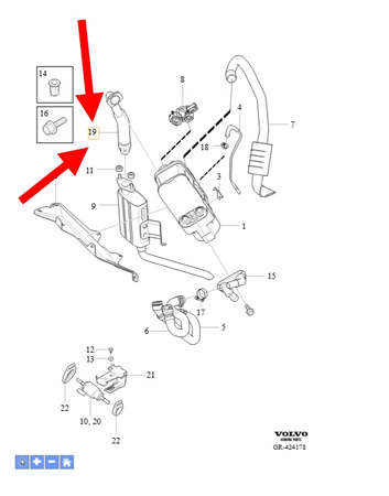 GÓRNA RURA WYDECHOWA WEBASTO B4 D4 VOLVO XC90 2016- XC60 OEM/OE 31449124