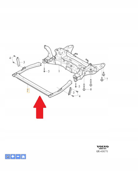 BELKA POD CHŁODNICE 2.0 D4 B4 VOLVO XC40 EX40 2018- OE 32221552