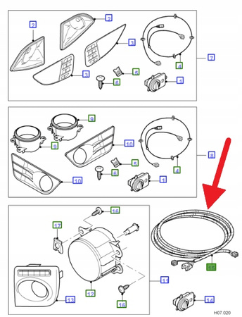 PRZEWÓD PRZYŁĄCZENIOWY HALOGENU FIESTA FUSION OE 1446611 _ 6S6J-14369-AA