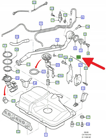 PRZEŁĄCZNIK OBIEGU BENZYNY FORD PUMA FIESTA 94- 7062148 _ 94FG-9F857-AA