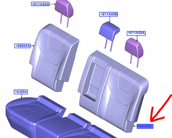 POKRYCIE OPARCIA FOTELA TYŁ LH EDGE 2016-2019 _2274836_GT4B-R66601-DL3FK6