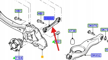 WAHACZ ZAWIESZENIE DOLNY TYŁ FORD OE KUGA 2008-2020 1500111 8V41-5K743-AA