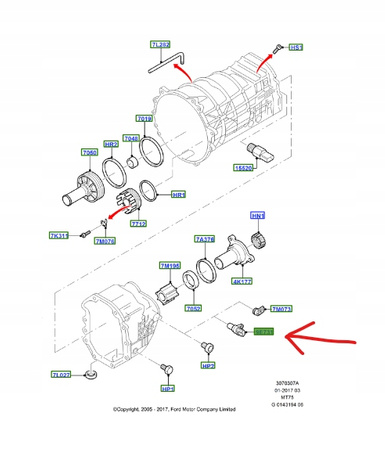 CZUJNIK WAŁU KORBOWEGO FORD TRANSIT MK6 2006-2014 4583104 _ 2S6T-9E731-AB