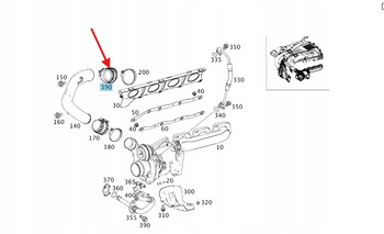 ZŁĄCZE DOLOTU INTERCOOLERA BENZYNA M157 M278 MERCEDES OE A2780941291