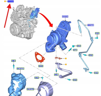 RURA PRZEWÓD TURBINY FORD TRANSIT 2.0 Ecoblue 2319645 _ GK3Q-6K677-BA