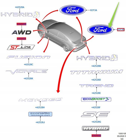 EMBLEMAT TYŁ FORD FOCUS Mk4 2018-/MONDEO Mk5 2015-_5242074_DS73-402A16-AD