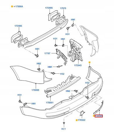 ODBLASK LEWY TYŁ FORD GALAXY Mk3 2006- _ 1676179 _ 6M21-515C0-AB