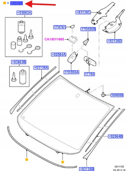 SZYBA PRZEDNIA FORD S-MAX MK1 2006- 1811073 _ AM21-R03100-KA