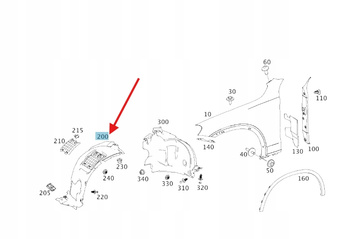NADKOLE PRAWY PRZÓD MERCEDES GLC W253 OE A2536907601