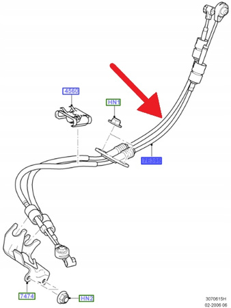 LINKA ZMIANY BIEGÓW MTX75 FORD SMAX GALAXY 2006- OE 1735331 _ 6G9R-7E395-GD