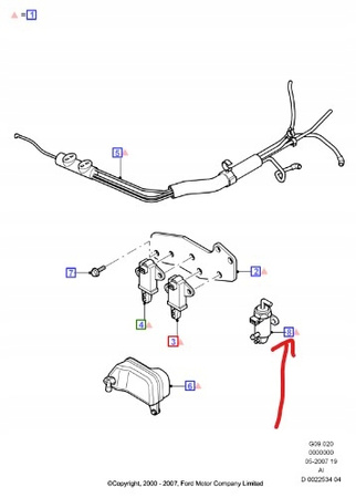 ZAWOR PODCIŚNIENIA FORD MONDEO Mk3 TRANSIT Mk5 1303694 _ 3S7Q-9E882-AA