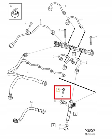 Śruby pod wtryskiwacze Volvo