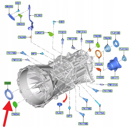 USZCZELNIACZ SKRZYNI MT82/88 FORD RANGER TRANSIT 16- 2035081 _ GK3R-7048-AA