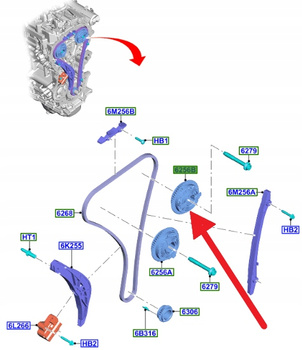 KOŁO ROZRZĄDU WARIATOR 1.5 EB FORD FOCUS KUGA 2020- 2250236 _ HX7G-6C525-BA