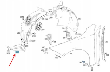 NADKOLE NAROŻNIK ZDERZAKA LEWY MERCEDES A W177 B W247 OE A1776901703
