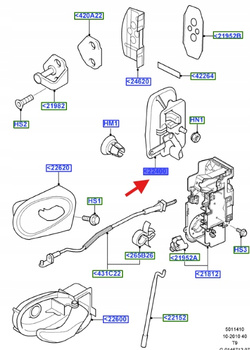 KLAMKI ZEWNĘTRZNE FORD TRANSIT 2000- 1494053 _ YC15-V22400-AL