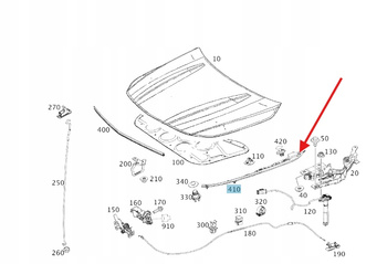 LEWA OSŁONA USZCZELKA BŁOTNIKA MASKI MERCEDES CLA W117 OE A1178800197