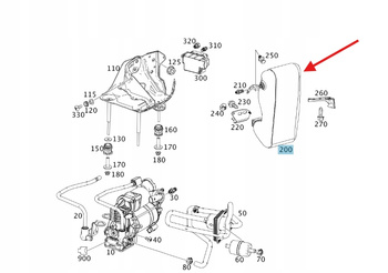 MERCEDES W222 S-KLASA W217 COUPE AMG ZBIORNIK CISNIENIA A2223200315