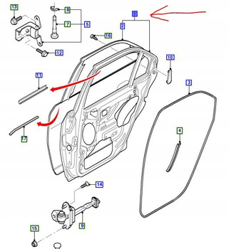 DRZWI TYLNE LEWA STRONA FORD MONDEO Mk3 Sedan_1446442_P1S71-F24631-AZ