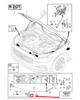 Lewy zamek maski Volvo OE 32219545