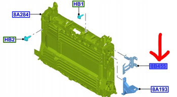 UCHWYT WZMOCNIENIA PRAWY FORD ECOSPORT 2017- OE 2180373 _ GN15-8T234-AE