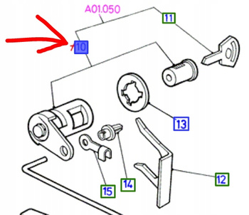 WKŁADKA ZAMKA KLAPY TYLNEJ FORD TRANSIT 1990-1993 _ 6203177 _ 90VB-V220K51-AA