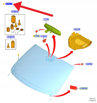 SZYBA PRZEDNIA CZOŁOWA FORD KUGA 2020- 2467539 _ LV4B-S03100-TD