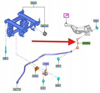 ŁĄCZNIK STABILIZATORA TYŁ FORD ECOSPORT 2017- 5289289 _ CN15-5K484-AC
