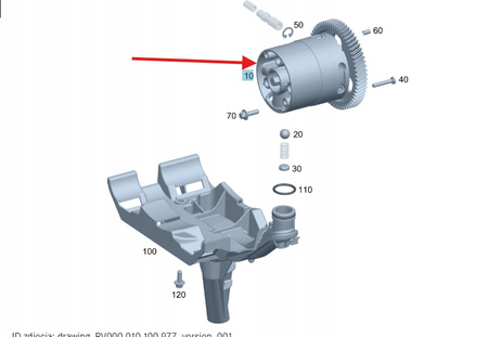 POMPA OLEJU DIESEL M651 MERCEDES OE A6511801400