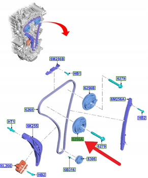 KOŁO ROZRZĄDU WARIATOR 1.5 EB FORD FOCUS KUGA 2020- 2354795 _ HX7G-6C524-BB