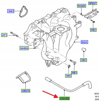 PRZEWÓD PODCIŚNIENIE FOCUS 1998-05 CONNECT 02-13 1094763 _ 98AB-12A188-ZB