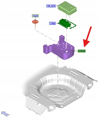 WKŁAD STYROPIAN BAGAŻNIKA FORD MUSTANG 2015- OE 1926745 _ FR3B-17009-BD