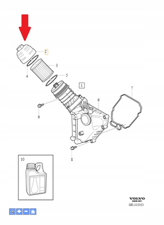 Obudowa filtra oleju Volvo OE 30788489