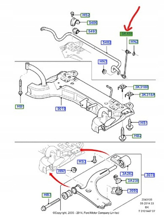 ŁĄCZNIK STABILIZATORA PRZÓD FORD FIESTA Mk6 FUSION_1761200_2S61-3B438-AE