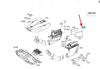 ZESTAW WKŁADÓW FILTRA POWIETRZA OM642 MERCEDES OE A6420940000