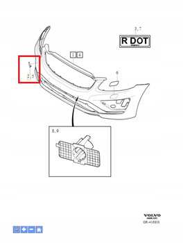ZAŚLEPKA HAKA HOLOWNICZEGO PRZÓD VOLVO XC60 2014- R-Design OE 39834778