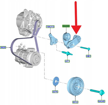 NAPINACZ PASKA 1.0 EB FORD PUMA FOCUS FIESTA 2019- 2414394 _ L1BG-6A228-CB