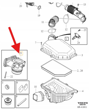 PRZEPUSTNICA 2.0 B4 VOLVO S60 V60 2014- S90 V90 XC60 XC90 V40 OE 31293736