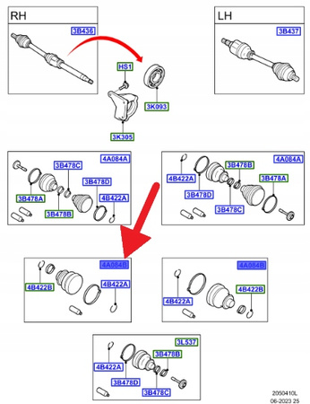 OSŁONA PRZEGUBU 2.5 FORD FOCUS ST 2005- 06 OE 1375746 _ 3M51-4A084-XA