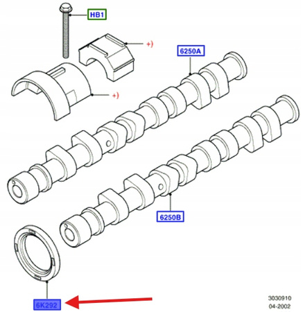 USZCZELNIENIE - PRZÓD WAŁKA ROZRZĄDU ZETEC E 1067029 _ 928M-6K292-B5B