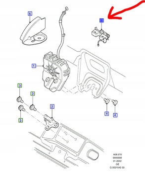 PRZYCISK KLAPY TYŁ FORD MONDEO Mk3 KOMBI 2000- 1350034 _ 1S71-19B514-BE