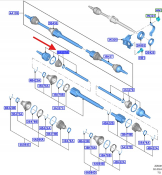 PRZEGUB NAPĘDOWY ZEWNĘTRZNY FORD TRASNIT MK7 2014- 1787344 _ BK21-3A327-BB